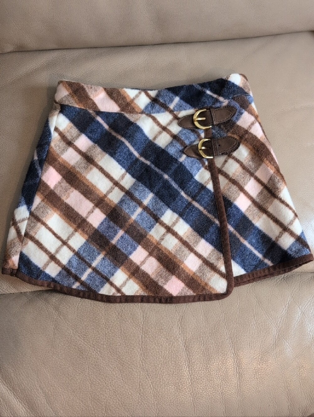 Janie And Jack Plaid Wrap Mini Skirt Size 3T